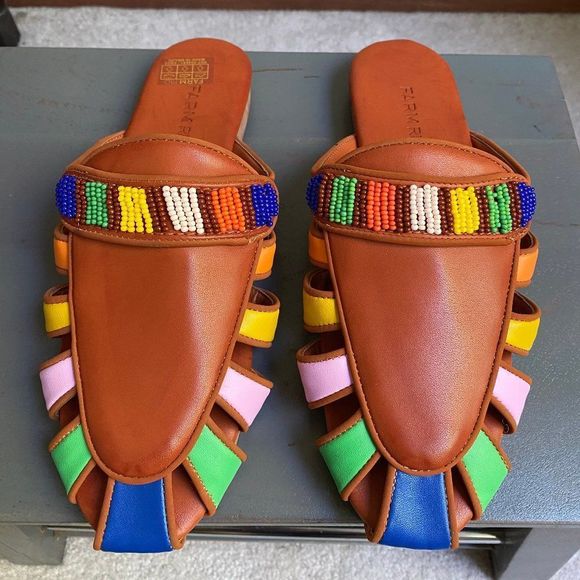 FARM RIO Women Beaded Mules  - NEW NWOB - Picture 2 of 11